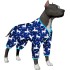 Clothes for a Pitbull: Stretchy Dog Onesie for Anxiety Calming & Anti-Licking, Lightweight Pet Shirt with Horse Print, Blue, Large (Default) Clothes for a Pitbull: Stretchy Dog Onesie for Anxiety Calming & Anti-Licking, Lightweight Pet Shirt with Horse Print, Blue, Large (Default)