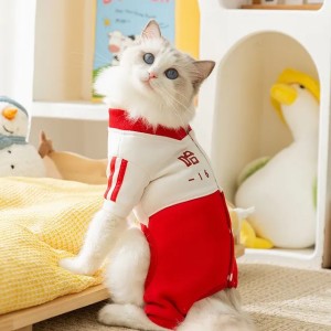 Autumn and Winter Dog Hoodie Sweaters four-legged Warm hoodie Blue Cat baby cat Pet Clothing Dog clothing