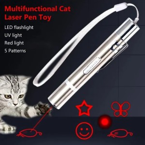 Interactive Cat Toys: LED Pointer Toy for Indoor Pets, USB Charging, Multiple Patterns, UV Flashlight Training Tool