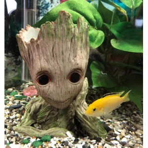 Decorations 3 style PVC Cute Cartoon Tree Man Aquarium Ornament Fish Tank Cave Stone Decoration Plant Flower Pot Bonsai Garden Home Decor 230505