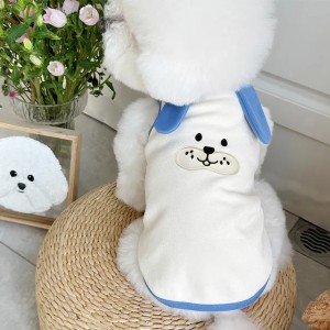 2025 new Spring ins style veet cotton pet dog cat clothes Teddy Bichon Poodle embroidered vest