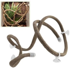 100cm Terrarium Reptile Jungle Vines Artificial Flexible Bendable Jungle Climber Reptile Chameleon Lizard Pet Terrarium Decor (Default)