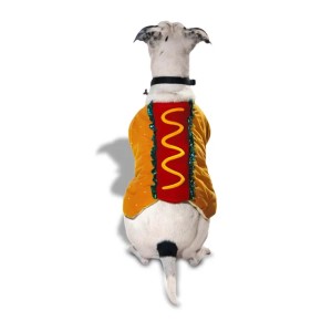 Bootique Hotdog Costume for Dogs & Cats, 3X-Large - Soft Fleece, Red & Yellow, Full-Body Pet Outfit, Perfect for 2024 Halloween, Photo Shoots, Parties (Brown)