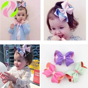 Baby Girl Ribbon Hair Clips - Double Layered Bows for Pigtails, Infant & Toddler Hair Accessories (as option show)