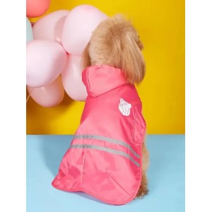2025 new N1 Pet Raincoat Pink Blue Yellow Badge Reflective Stripe Cloak Waterproof Bixiong Chihuahuashinari 250325