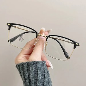 Unisex TR90 Business Optical Frame Men Eyebrow Line Blue Light Eyeglasses Frame For Computer Use Durable Korean Design Myopia Frames