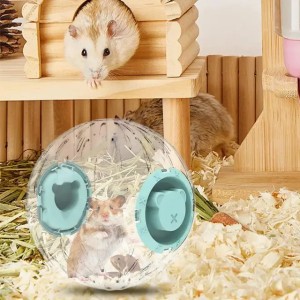 Hamster Exercise Ball & Running Wheel: Transparent, Spacious, Stress Relief for Small Pets