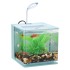 Smallest Fish Tank with Filter, Creative Desktop Aquarium: Mute Mini Plastic Fish Tank with Internal Filter for Home Decor