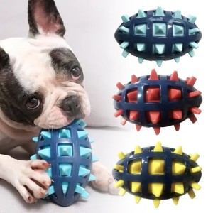 New TPR Pet Chewing Toys Indestructible Bite Resistant Squeaky Ball Pet Supply Fetch Ball Dog Toys