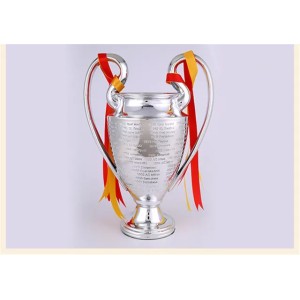 Trophy Arts Soccer League Little Fans For Collections Metal Silver Color Words With Madrid