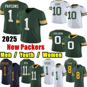 Custom Micah Parsons Love Watson Football Jerseys Wholesale Jayden Reed Dillon Green Bayss Packeres Dontayvion Wicks Quay Walker Romeo Doubs Kenny Sports Jersey