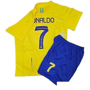 Sets/Suits Ronaldo Cr7 Jersey Kids Uniform Al Nassr Fc Saudi Arabia Blue And Yellow Drop Delivery Baby Maternity Clothing Childrens Otaod