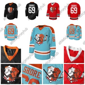 Blueberry Hockey Jersey 69 Shoresy Sudbury Stitched Name And Number Light Blue Red Black Custom S-XXXL
