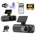 Car dvr UHD 4K Dash Cam for Car dvr Dual Lens Driving Recorder Car dvr 1080P Rear Lens Camera Built-In WiFi GPS dashcam Black Box R250529