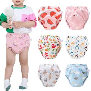 Baby Reusable Diapers Panties Potty Training Pants For Children Ecological Cloth Diaper Washable Toilet Toddler Kid Cotton Nappy 250113