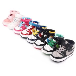 Baby First Walkers Crib Shoes Girl Fashion Cotton Plaid First Walkers for Newborn 0-1 Year Cute Bow Toddler Prewalker