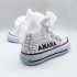 First Walkers Name Custom Kids Shoes For Girl Communion Birthday Party Canvas Dollbling Handmade Bling Rainbow Pearls Sneakers 231116