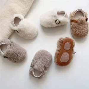 Baby Shoes Fashion Plush Cotton Children First Steps Walkers Thickened Winter Autumn Warm Boy Shoes Kids Soft Footwear 0-2 Years 250219