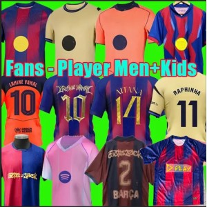 25 26 barcelona PEDRI LAMINE YAMAL Soccer Jersey LEWANDOWSKI 9 FC FERRAN GAVI Camiseta De Football Shirt AUBA JOAO CANCELO F. DE JONG 2025 2026 Men Kids