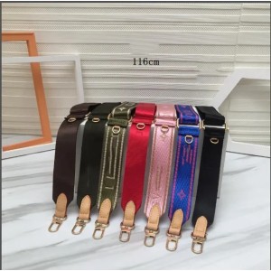 2024 hot Luxury Designer 7 Colors Pink Black Green Blue Coffee Red Shoulder Straps for Women Crossbody Bag Fabric Bag Parts Strap