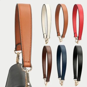 100% Genuine Leather Bag Strap Handbags Handles For Handbag Short Bag Strap Purse Strap Golden Buckle Replacement Bag Belt Band 240729