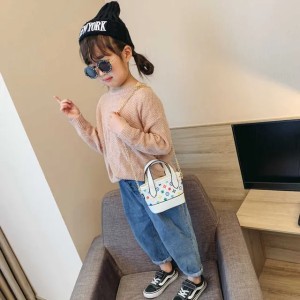 Print Kids Handbags Fashion Designer Baby Mini Purse Shoulder Bags Teenager Children Girls Messenger Bags Cute Christmas Gifts