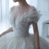 Buyers' PicksNew Princess Long Trial Wedding Dress High Quality French Luxurious Heavy Craft Lace Beading Short Sleeve Lace up Bridal Gown luxury wedding dress with pearls