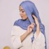 Muslim Cross Jersey Instant Hijab Tie-back Instant Shawl Scarf Headband Women Custom Solid Color Headwrap 250520 (Main Dark Grey)