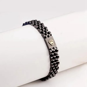 Men Size Full Black Color Luxury Designer Bracelets Titanium Steel Hip Hop Bracelet Thick Fashion Jewelry For Men