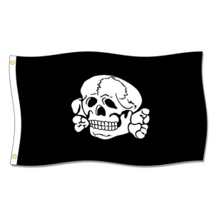 Totenkopf Fahne 3x5ft Flags 100D Polyester Banners Indoor Outdoor Vivid Color High Quality With Two Brass Grommets
