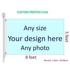 5x8 feet Custom print Flag Banner Any Size, Pls provide your Design