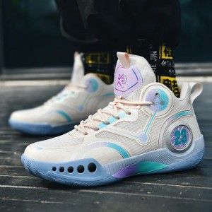 Men's basketball High top fashion star combat boots youth sports non-slip shock absorption training shoes