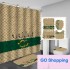 American Cross-Border Digital Printing Shower Curtain Floor Mat Combination Bathroom Mats Set American