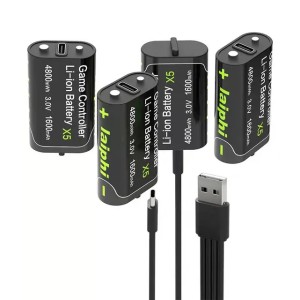 laiphi Rechargeable Lithium Battery for XboxOne/Xbox Series X|S /Elite Controllers, 2 x 4800mWh Xbox Battery 3.0V output, Factory Outlet.