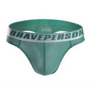BRAVE PERSON Brand Men's Sexy Briefs Thongs Underwear Men G-string Tanga Exotic Panties Jacquard Underpants Jockstrap B1153