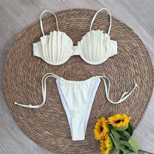 Sexy Shell Micro Bikini 2024 Women Swimsuit Female Swimwear Thong Bikinis Set Brazilian Beach Wear Bathing Suit Biquini 241230bj