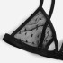 Sexy Polka Dot Half Cup See Through Sheer Push Up Bra and Thong Underwear Set Ultra Thin Transparent Basic Erotic Lingerie