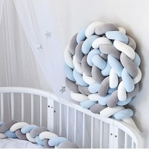 Bedding sets born Playpen Rail Cot Fence Bedding Sets Cushion for Cribs Bassinet Infant Baby Bed Braid Pillow 230211
