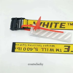 Woman Wrestle Off Yellow White Belt Designer For Men Womens Canvas Nylon Run Belt Adjustable Casual Strap Long Boy Gym Fashion Belt Offlies Whitely Belt 31E