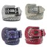 Bb Simon belt designer Y2K belt luxury vintage pin buckle belt 20 colors crystal diamond hip hop rhinestone waist fashion solid color shiny PU belt jeans belt