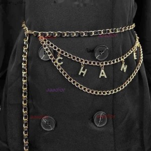 ccbeltly Belts Retro Gold Small Fragrance Letter Waist Chain for Mens Versatile Decorative Dress Jeans Belt Womens Accessorie CC PTZB