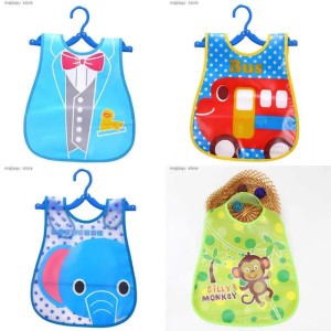 Adjustable Baby Bibs EVA Plastic Waterproof Lunch Feeding Bibs Baby Cartoon Feeding Cloth Children Baby Apron Z250916