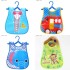 Adjustable Baby Bibs EVA Plastic Waterproof Lunch Feeding Bibs Baby Cartoon Feeding Cloth Children Baby Apron Z250916