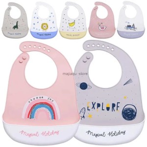 Designed Newborns Bibs For Children Fashionable Feeding Soft Silicone Saliva Towel Cartoon Waterproof Kids Bibs Baby Stuff Z250916