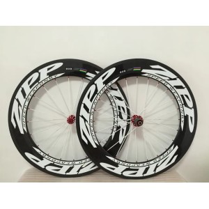 zipp 808 88mm White full carbon wheels carbon bicycle wheels Red hub Wholesale Carbon Wheelset