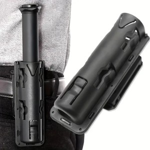 1 Tactical Expandable Baton Holster, Abs Material 360 Degree Swivel, Expandable Holder For Self-Defense And Survival Tools