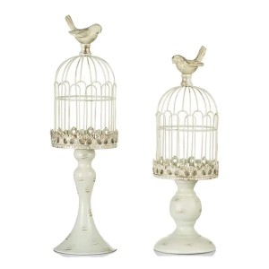 2 Pcs Bird Cage Candle Holders(For Pillar Candle)For Wedding Decor