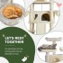 IMUsee 68 Inches Multi-Level Large Cat Tree Tower with Cat Condo/Cozy Plush Cat Perches/Sisal Scratching Posts and Hammocks