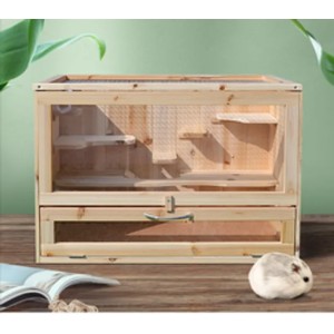 wooden Totoro Chinchilla small animal pet hamster house hut cage