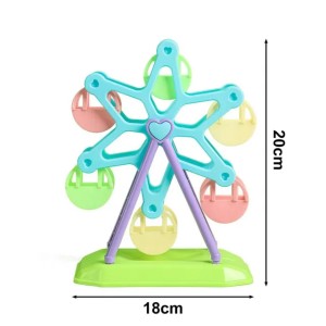 Bird Toy for Intelligence Development Bird Training Toy Colorful Bird Foraging Toys Set with Wheel Feeder Cage Decor for Parrots